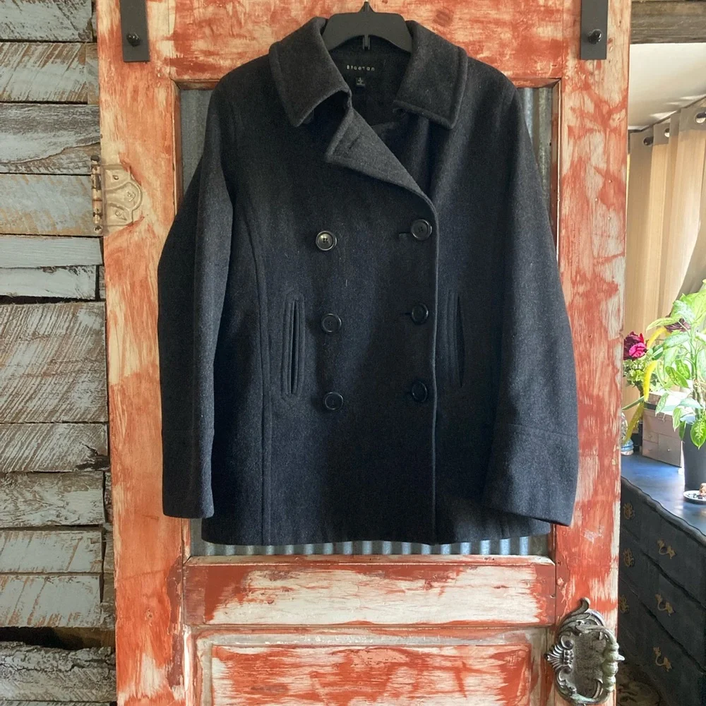 Braetan Wool Pea Coat - Picture 1 of 5